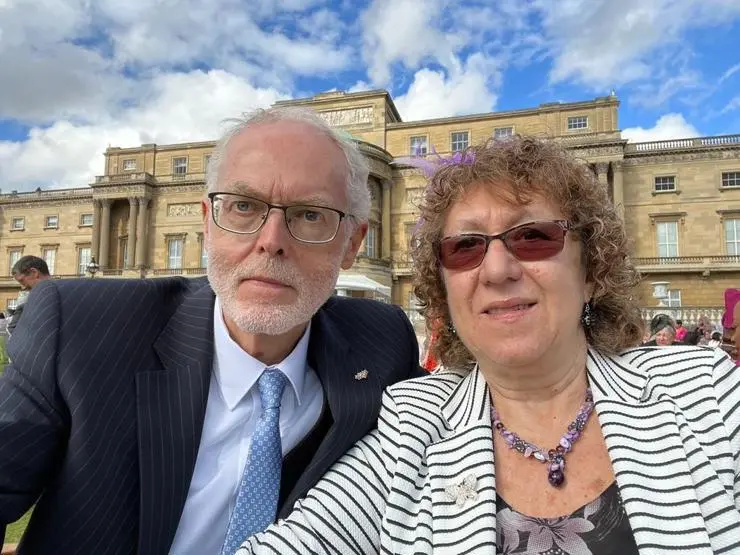 Russell and Dianne in the Palace Gardens